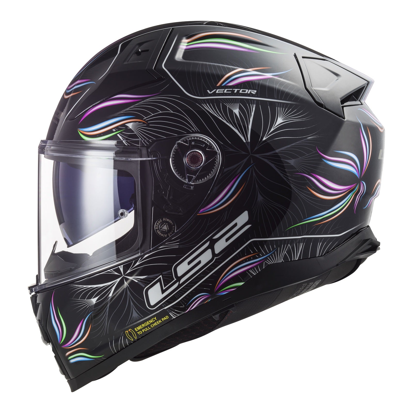 LS2 FF811 Vector II Tropical Helmet - Black / White