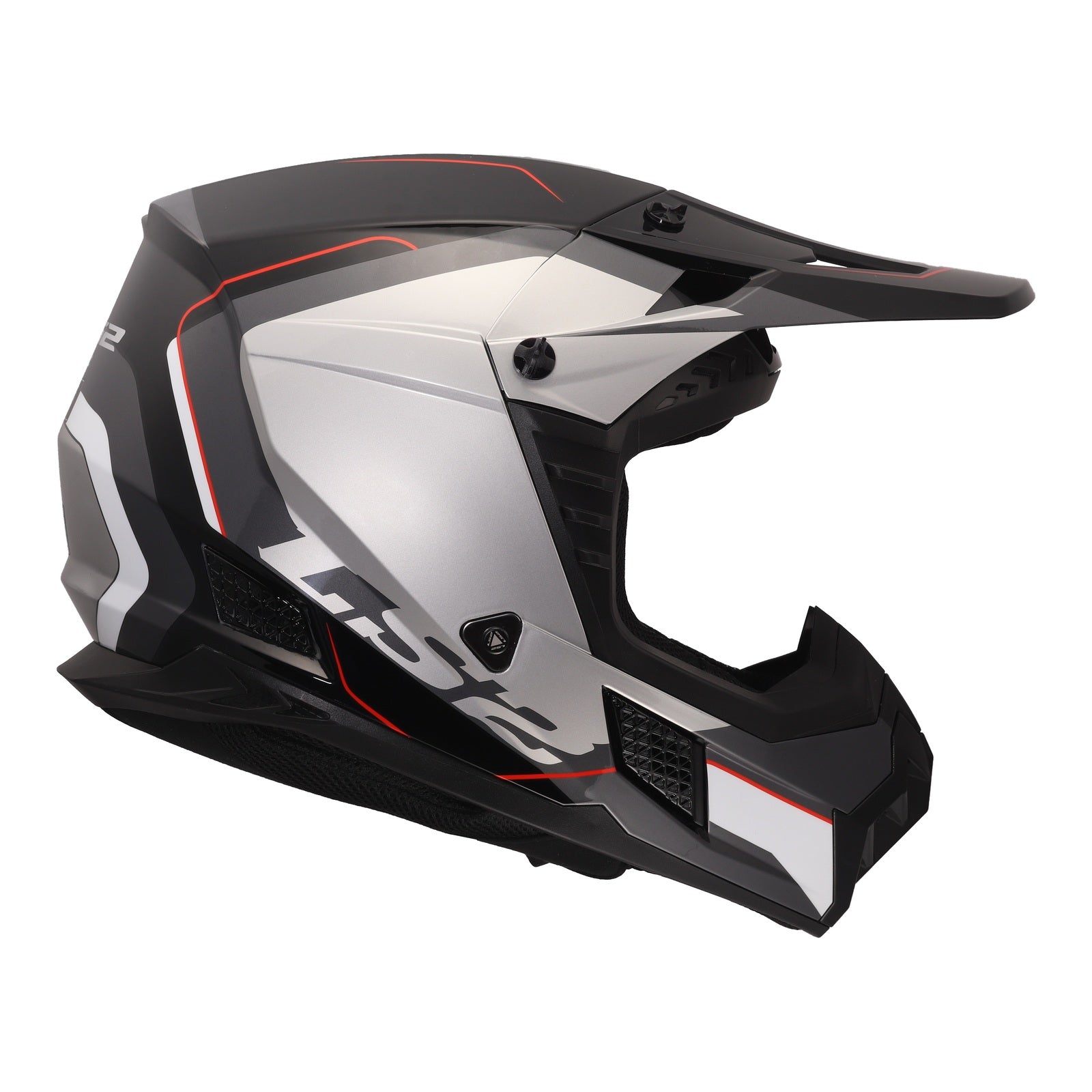 LS2 MX706 COZ Arched Helmet - Black / Silver / Titanium 06