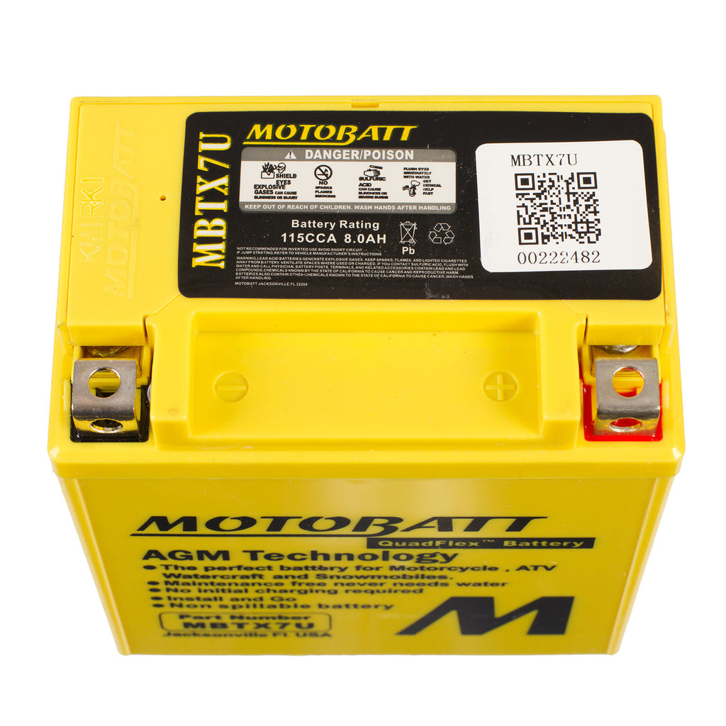 Motobatt Battery Quadflex AGM - MBTX7U – Cycletreads