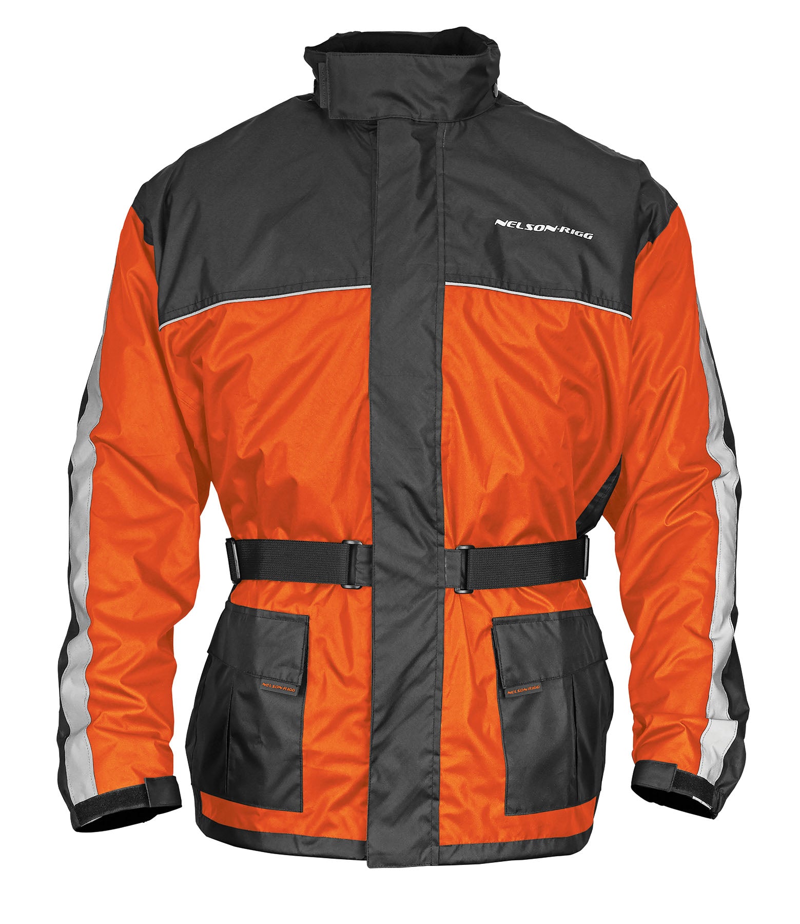 SSJ Solo Storm Motorcycle Rain Jacket ORANGE/BLACK 2XL