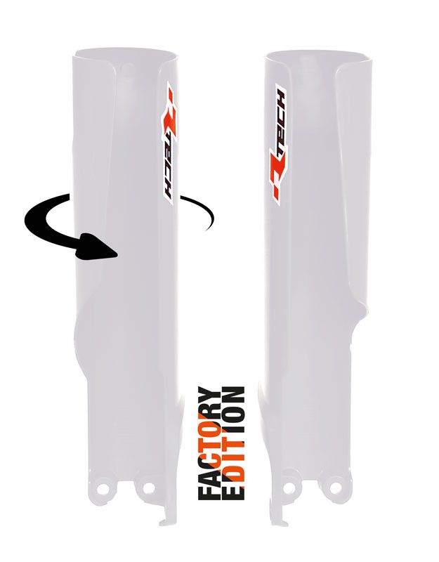 FORK PROTECTORS RTECH FACTORY FULL WRAP KTM 125SX 150SX 250SX 250SXF 350SXF 450SXF 23-24 WHITE