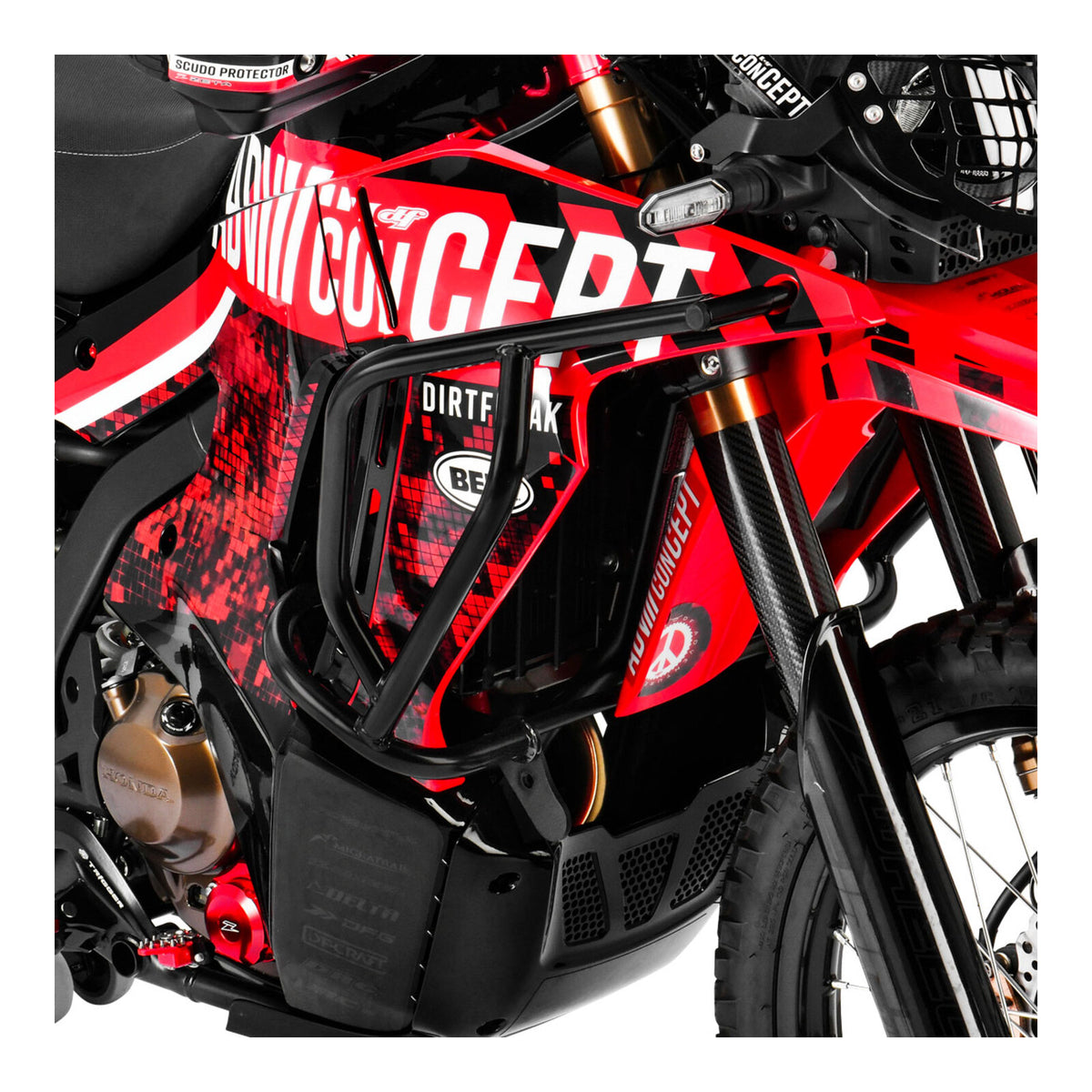 Zeta Pipe Tank Guard- Honda CRF250 Rally/S /CRF300 Rally '21-