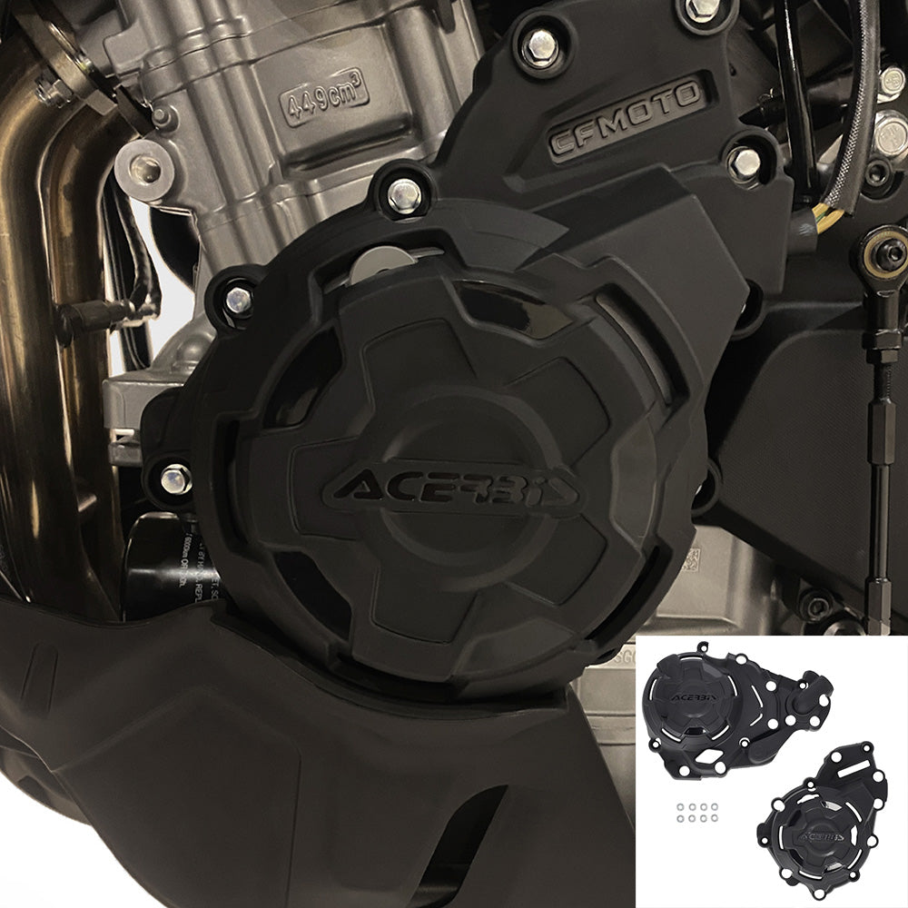ACERBIS X-Power Engine Case Cover Kit Black - CF-Moto 450