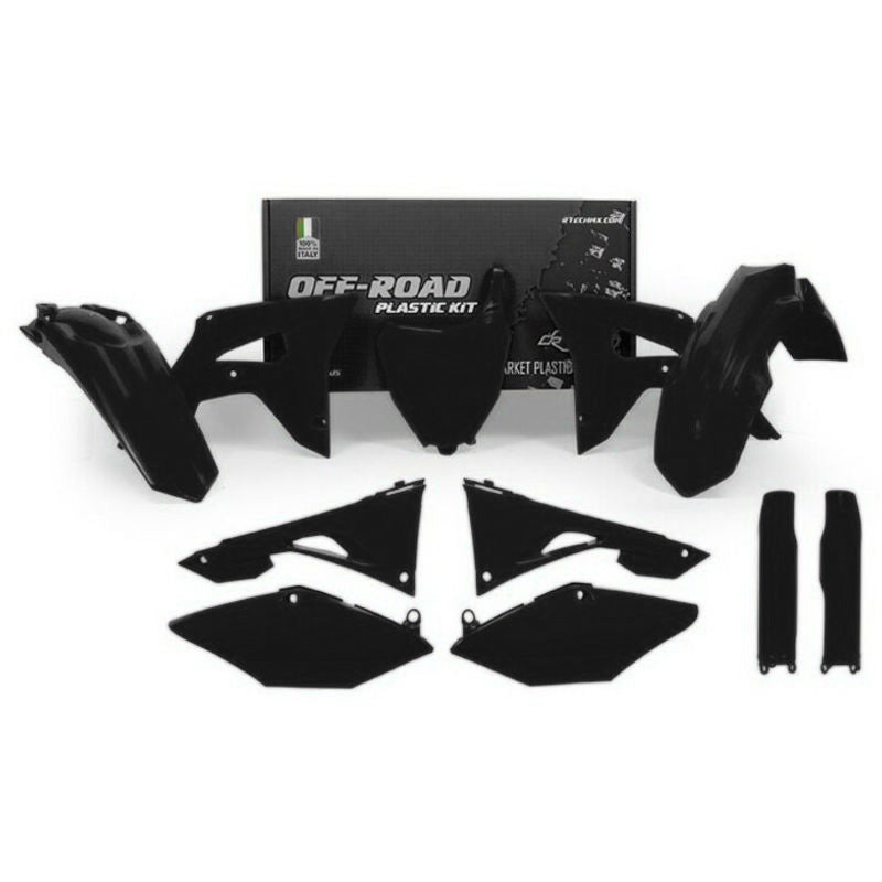 PLASTICS KIT RTECH 6 PIECE REVOLUTION BLACK HONDA CRF250R 22-24 CRF450R 21-24