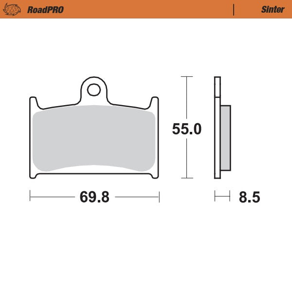 BRAKE PADS MOTO MASTER FRONT ROAD PRO SINTERED SUZUKI TRIUMPH YAMAHA