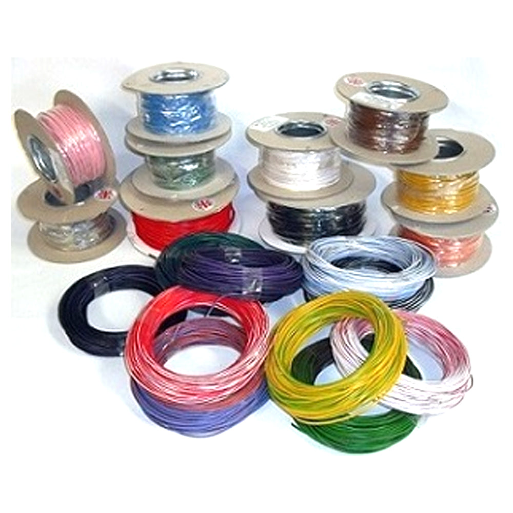 BIKER'S TOOLBOX 1MM SINGLE COLOUR WIRE- YELLOW PER METRE