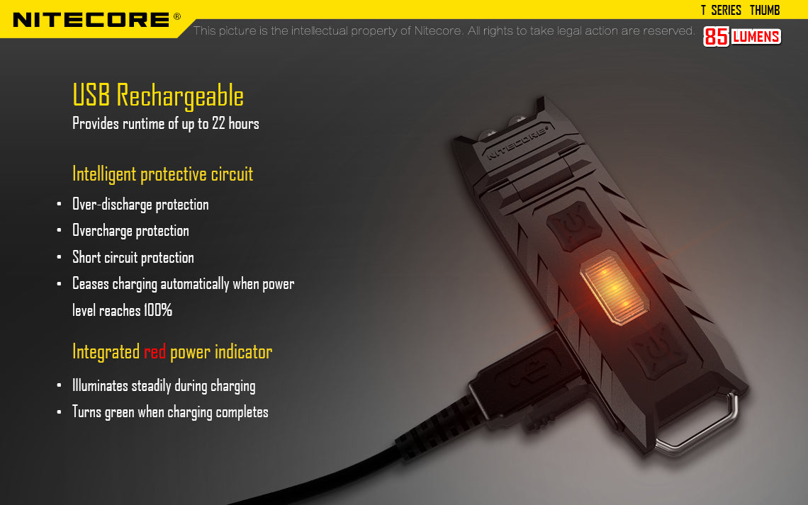 NITECORE RECHARGEABLE LED KEY-CHAIN TORCH