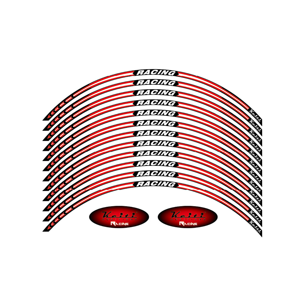 KEITI REFLECTIVE WHEEL 3 STRIPE RACING WS820R [RED