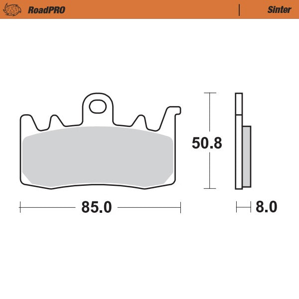 BRAKE PADS MOTO MASTER FRONT PRO SINTERED FOR MULTIPLE MAKES