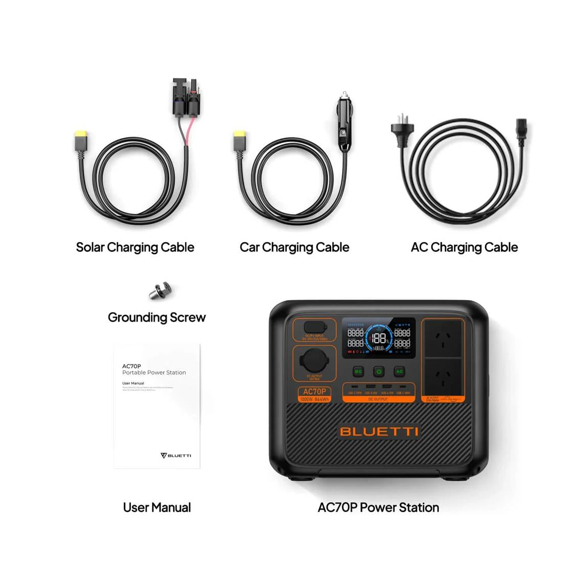 BLUETTI AC70P PORTABLE POWER STATION | 1000W 864WH