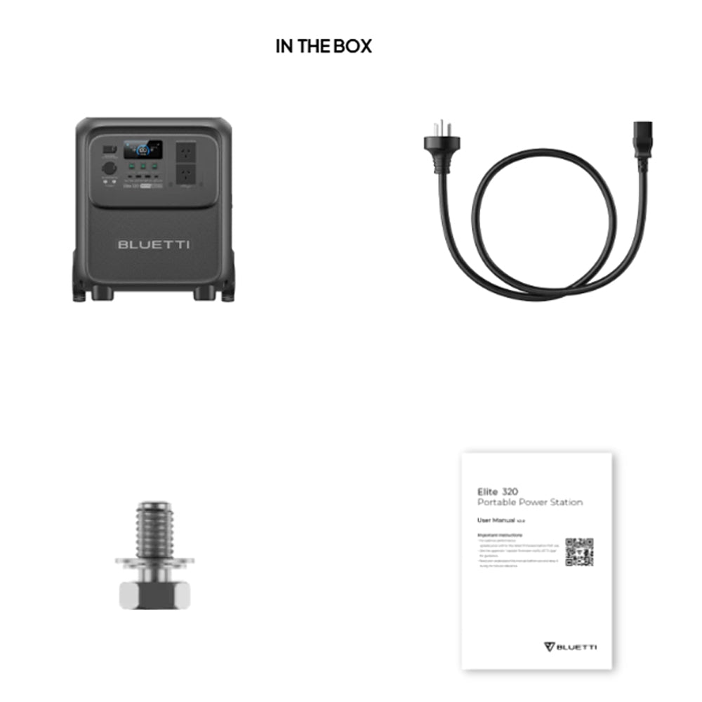 BLUETTI ELITE320 PORTABLE POWER STATION | 1800W 3200WH