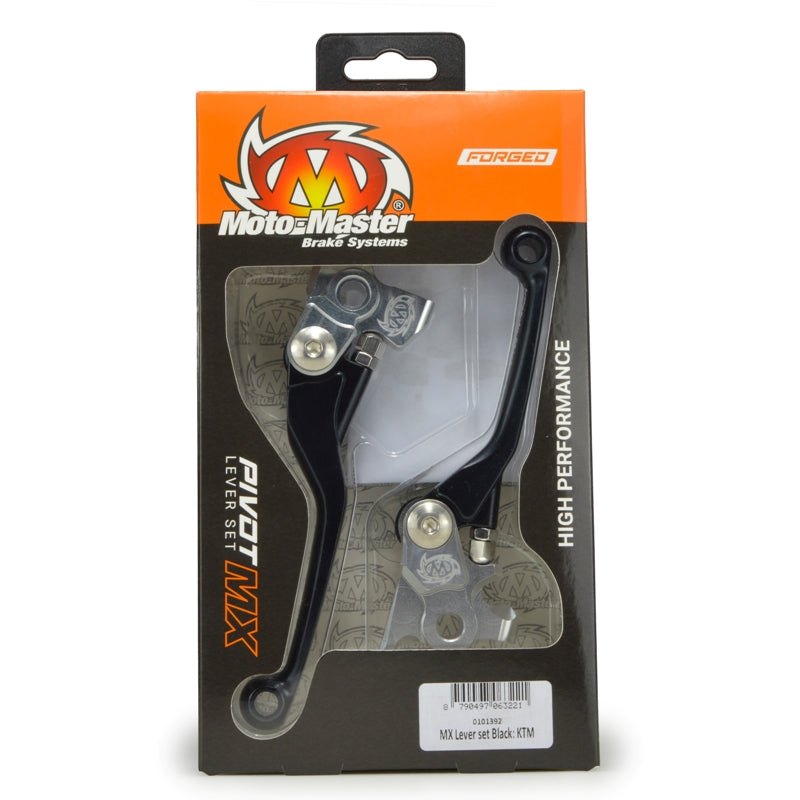MOTO MASTER MX PIVOT LEVER SET BLACK KAWASAKI