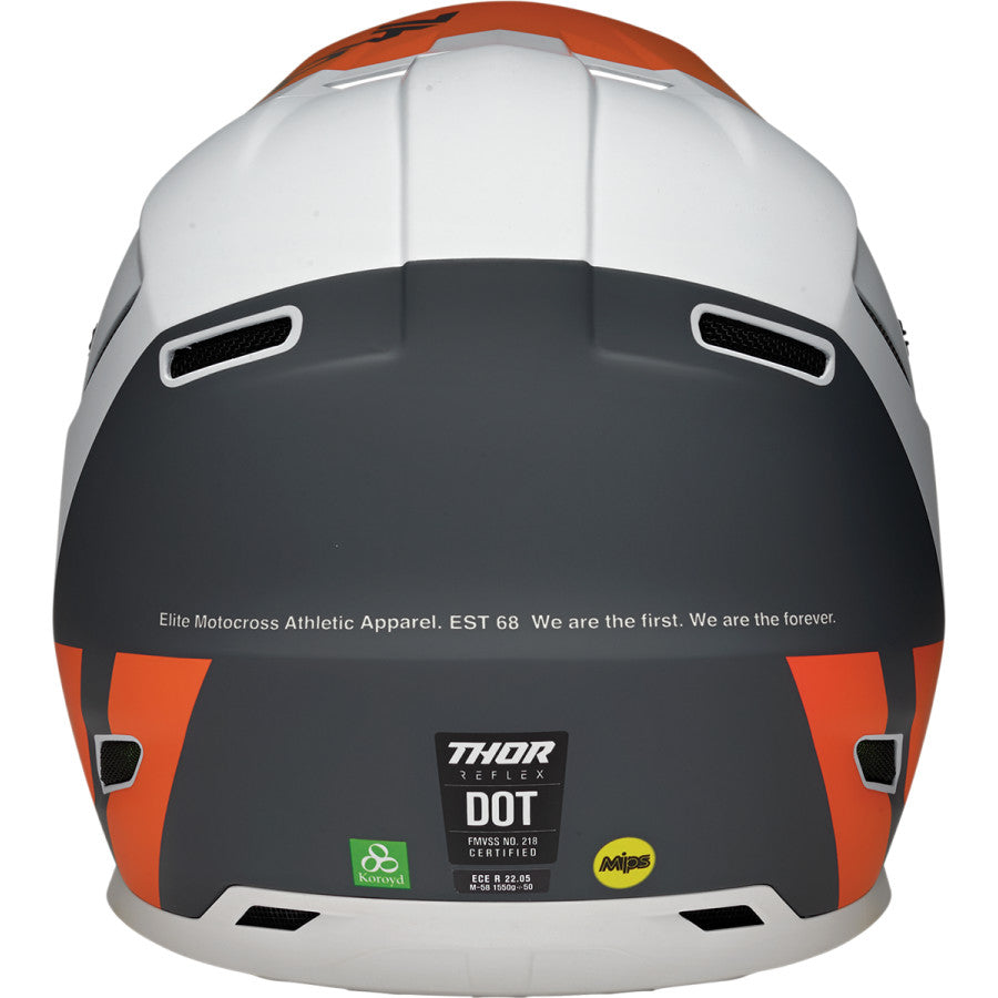 HELMET REFLEX CUBE LIGHT GRAY / RED ORANGE
