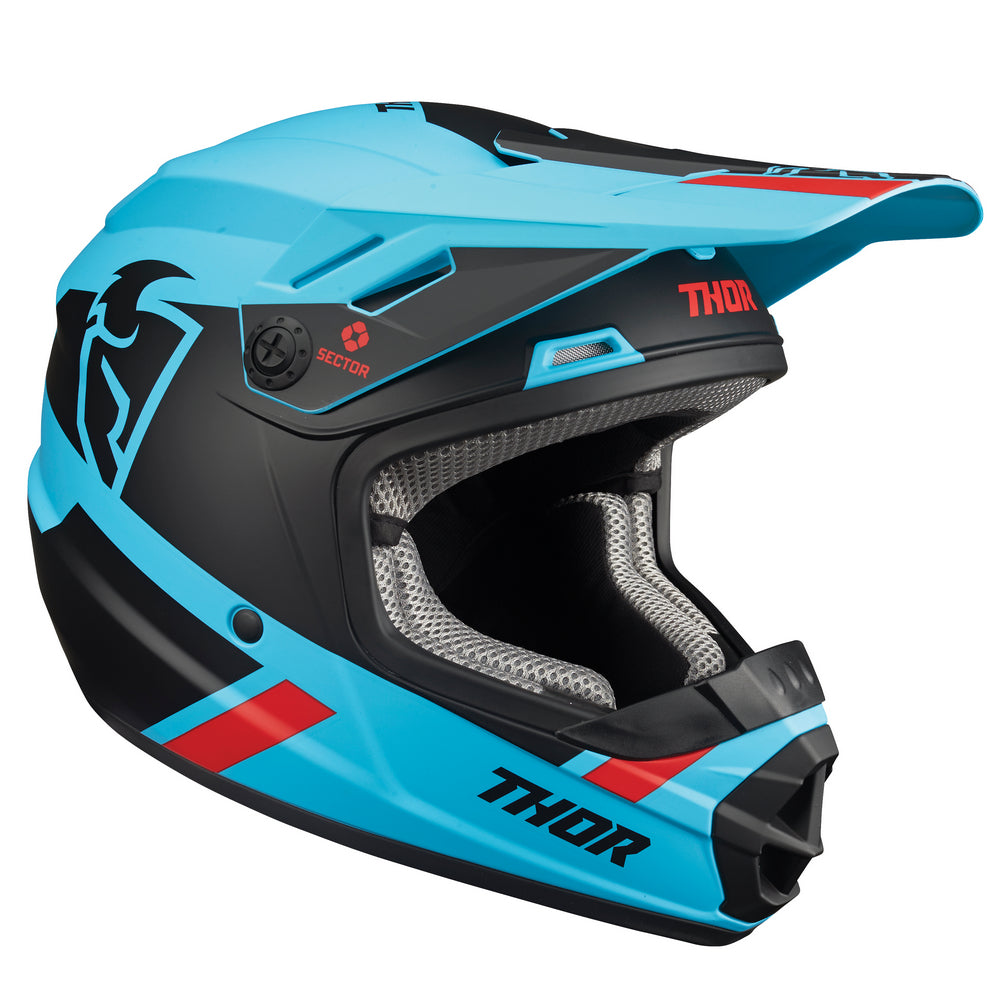 THOR MX SECTOR SPLIT YOUTH HELMET BLUE BLACK