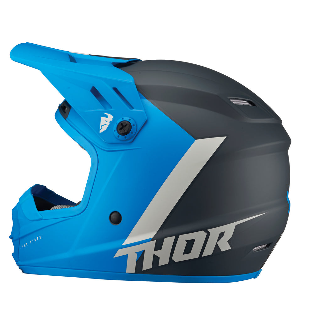 THOR MX SECTOR YOUTH HELMET CHEV BLUE LT GREY