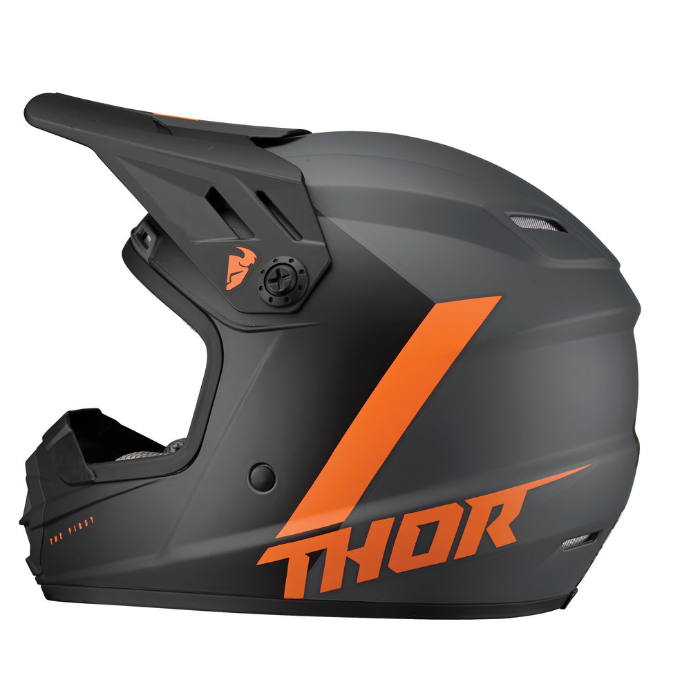 THOR MX SECTOR YOUTH HELMET CHEV CHARC ORANGE