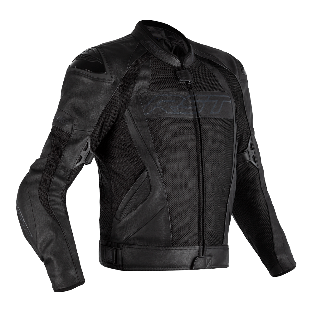 RST TRACTECH EVO 4 MESH LEATHER JACKET [BLACK]