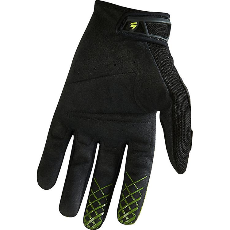 Shift adult Assault Race offroad/dirt gloves in black and green colourway