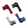 Alloy 90 degree tubeless valves - available in four colours and sold in pairs