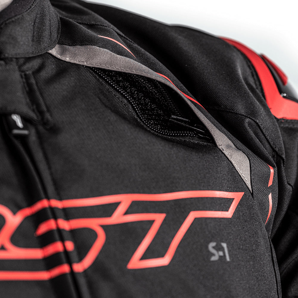 RST S-1 CE TEXTILE JACKET [BLACK GREY RED] 3