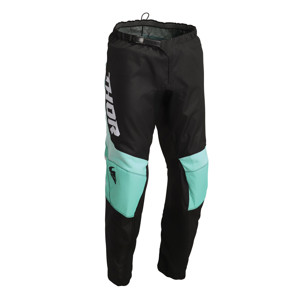 THOR MX PANT S22 SECTOR YOUTH CHEV BLACK/MINT