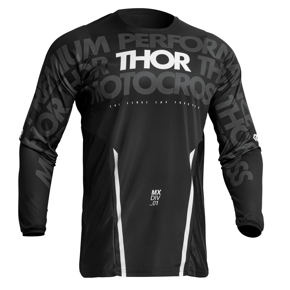 JERSEY S23 THOR MX PULSE MONO BLACK/WHITE