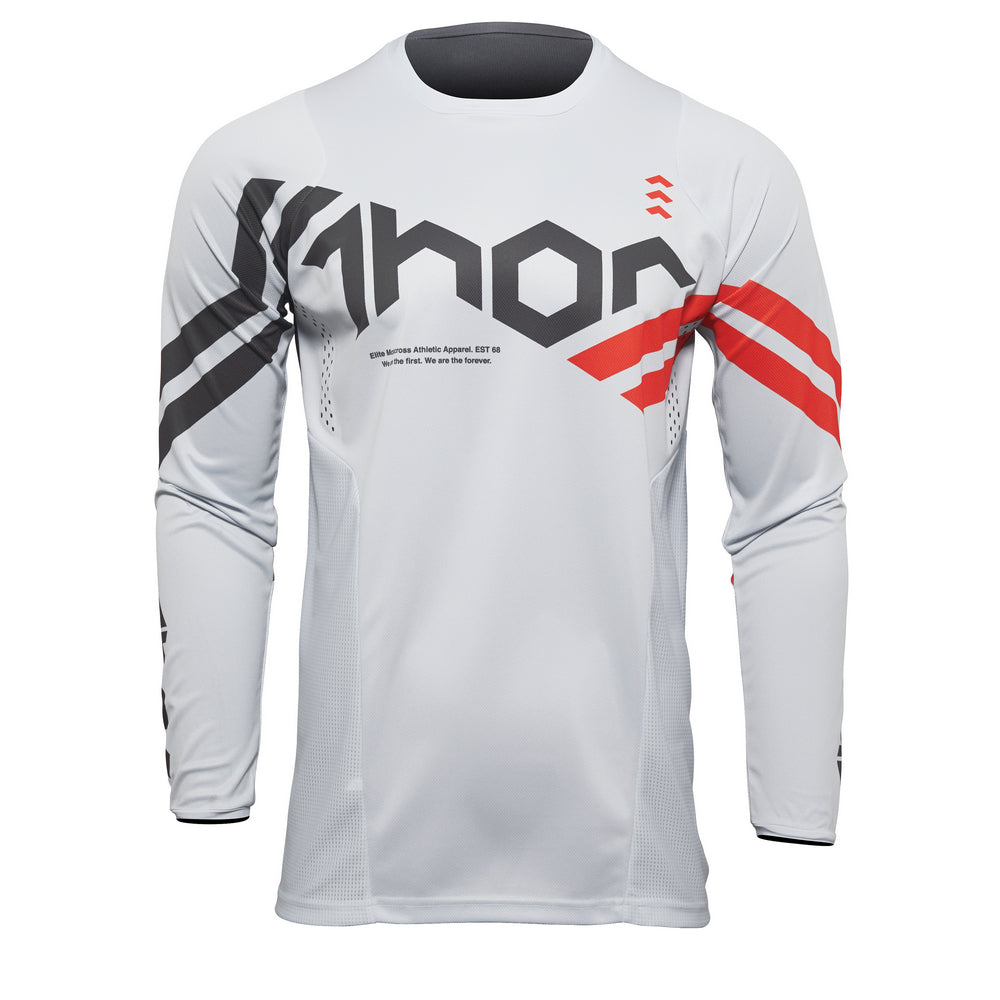 THOR MX JERSEY S22 PULSE YOUTH CUBE GRY/RD/OR