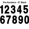 Factory Effex Pro Numbers 5" Black 125mm