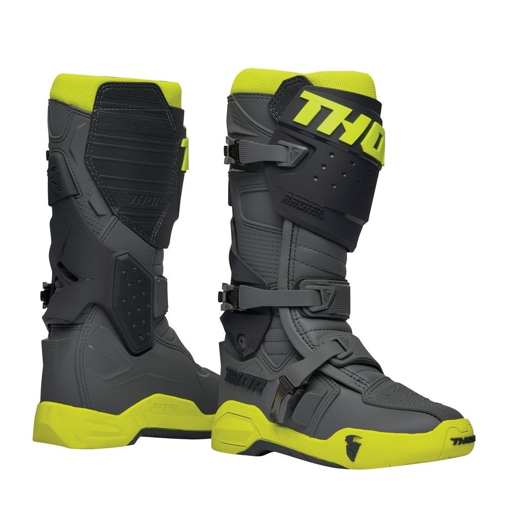 THOR MX RADIAL MENS GREY FLURO YELLOW
