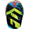 Fox V3 adult offroad/dirt Divizion helmet in blue and yellow colourway