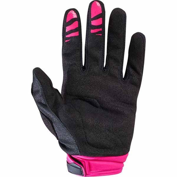 Fox youth girls' Dirtpaw Race gloves in black and pink colourway