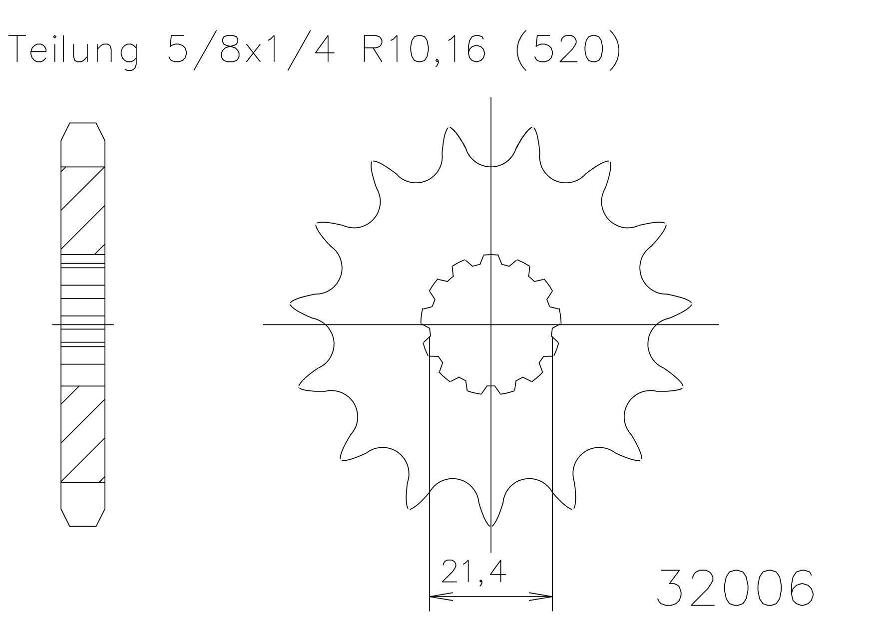 SPROCKET FRONT MOTO MASTER 14T KAWASAKI YAMAHA