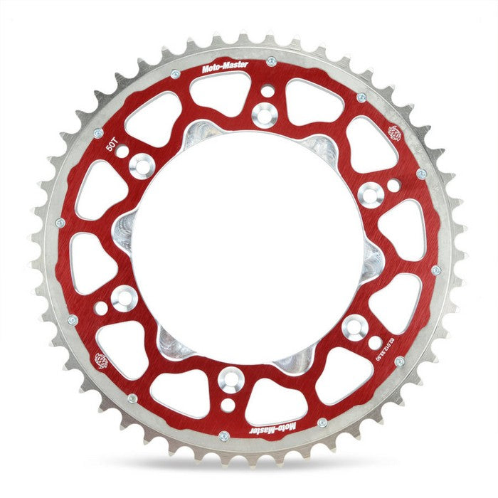 *SPROCKET REAR MOTO MASTER FUSION DUAL RING GAS GAS HUSQVARNA SHERCO RED