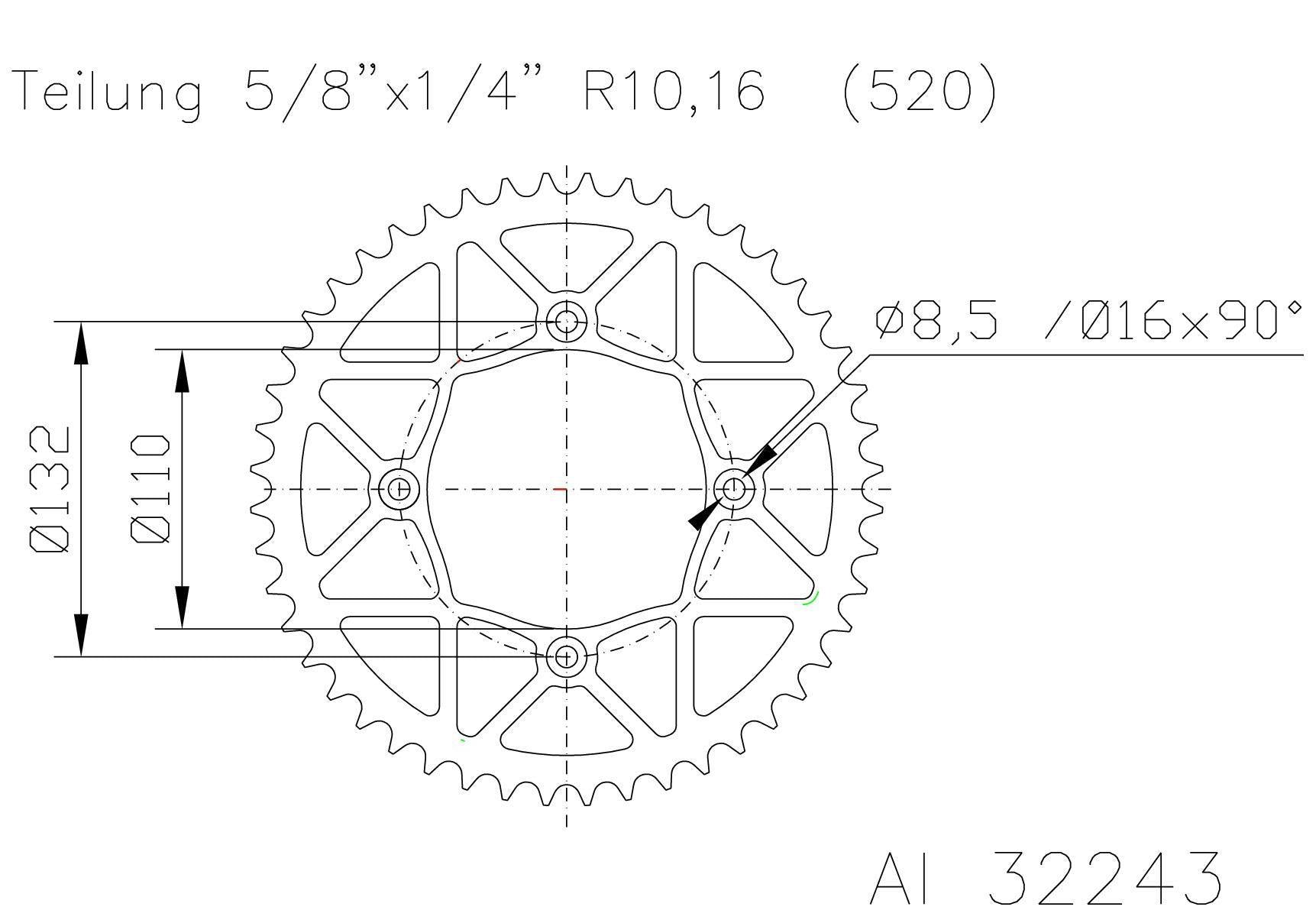 *SPROCKET MOTO MASTER ALLUMINUM REAR KTM 250 FREERIDE 14-17 350 FREERIDE 13-17 BLACK 46T