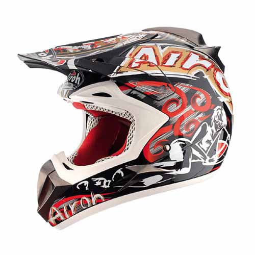 Airoh Dome offroad/dirt helmet in "Fear Red" colourway