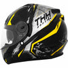 TH-TS44-BY-size - THH TS-44 Aero full face helmet in black and yellow Rift colourway