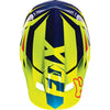 Fox adult V2 Race offroad/dirt helmet in blue and yellow colourway