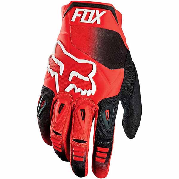 Fox Pawtector gloves in red