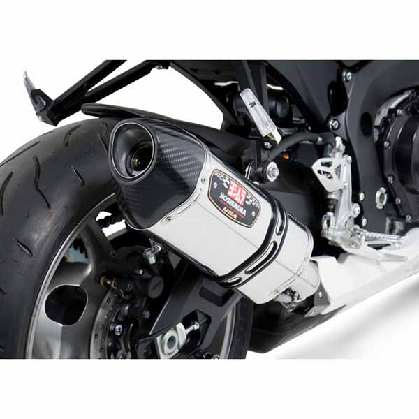 YM-1160020520 - Yoshimura R-77 Stainless/Stainless/Carbon Fibre cap street slip-on for 2011-2016 Suzuki GSX-R600 and GSX-R750