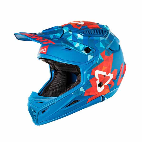 Leatt GPX 4.5 helmet in Blue/Red colourway for adults offroad/dirt riding