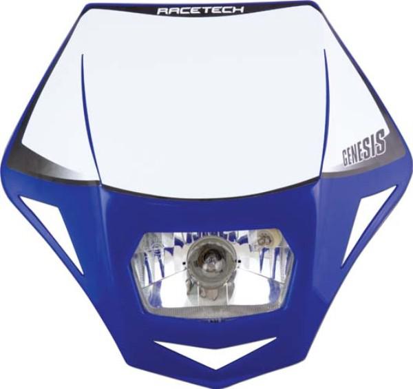 HEADLIGHT GENESIS RTECH YZF E9 CERT PARK LIGHT & HALOGEN BA20D 12V 35W BULB & HOLDERS & FORK STRAPS