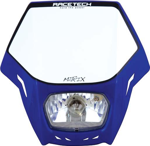 HEADLIGHT RTECH MATRIXYZF E9CERT STREET USE PARKLIGHT &HALOGEN BA20D 12V 35WBULB &HOLDER &FORK STR