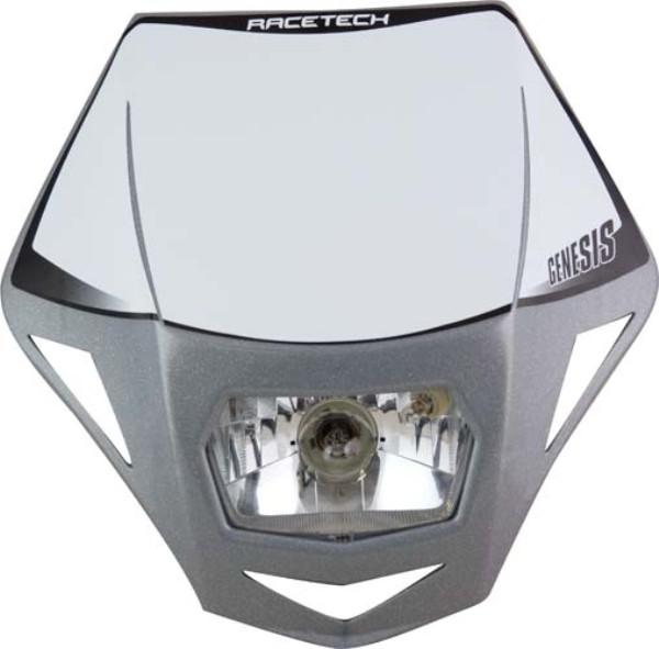 HEADLIGHT RTECH GENESIS E9 CERT-STREET USE PARK LIGHT&HALOGEN BA20D 12V 35W BULB&HOLDERS&FORK STRA