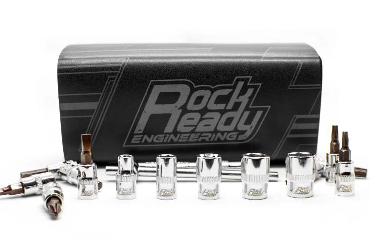 ROCK READY HANDLEBAR PADTOOL KIT 3/8 DRIVETOOL TORX T20 25 30 40 ALLEN H4 5 6 PHILLIPSPH2 FLAT 1X5.5