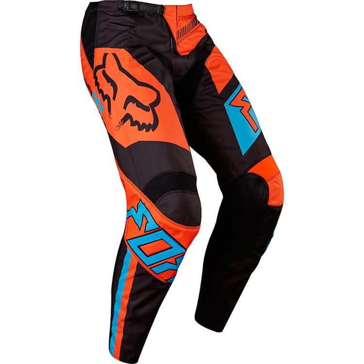 Fox youth 180 Falcon offroad/dirt pants in black and orange colourway