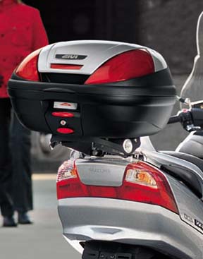 Givi E370 Monolock Case on bike