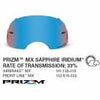 SAMPLE PICTURE - Oakley Prizm MX Sapphire Iridium lens - for Airbrake (OA-101-133-013) and Front Line (OA-102-516-003) goggles - have a 33% rate of transmission
