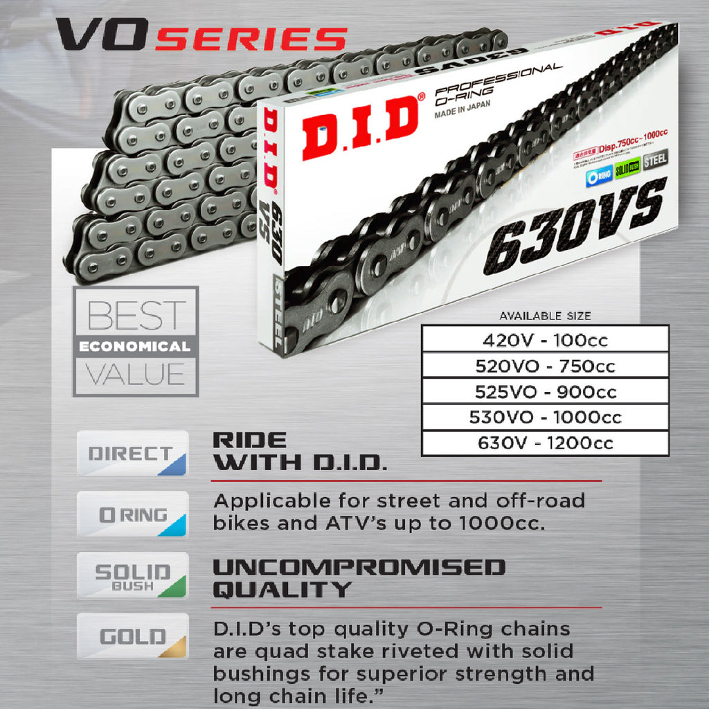 DID 520MX-120 Gold Non O-Ring Chain | Motorcycle Chain | Chain -  Preformance Cycle of Colorado