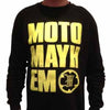 MM-CRW-WF-BK-xx - Moto Mayhem yellow fluoro crew